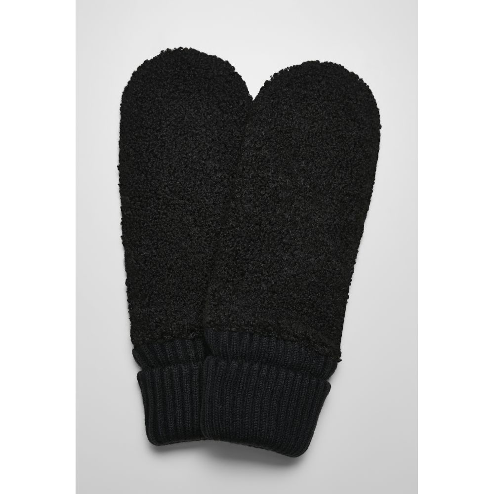 Urban Classics - Sherpa Imitation Leather Handschuhe - Schwarz